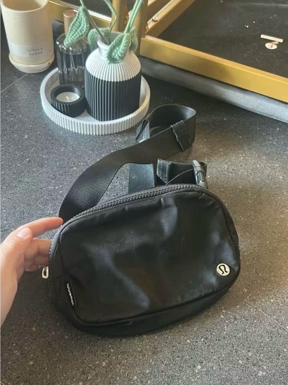 lululemon athletica Black Men’s Belt Bag with Adjustable Strap